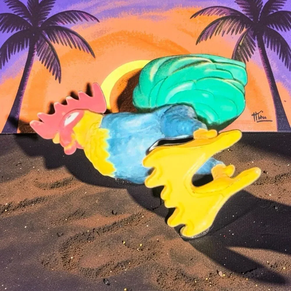 Disney's Moana Hei Hei Rooster PVC Collectible Toy Cake Topper 3.5” A53